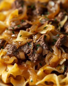 French Onion Beef and Noodles